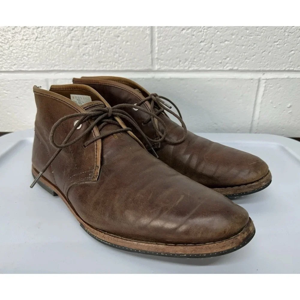 Timberland 75509 Wodehouse Mens 10 Chukka Short Brown Leather Desert Ankle BOOTS